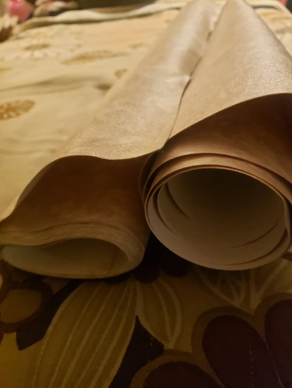 NOS Vtg Rich-Wall Fabric Backed Vinyl Wallpaper Pat.#6875- 1 Wrapped Dbl + 11.5'